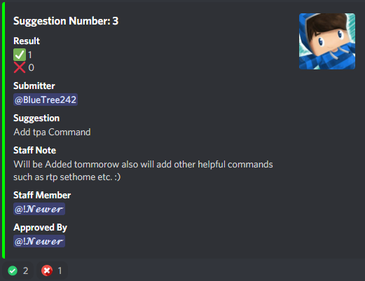 Suggestions System